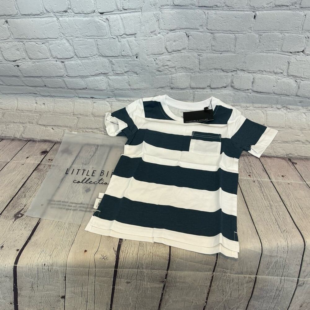 Little Bipsy Navy Striped Toddler Shirt